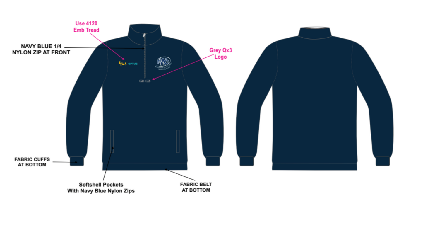 Rugby Top Qtr Zip