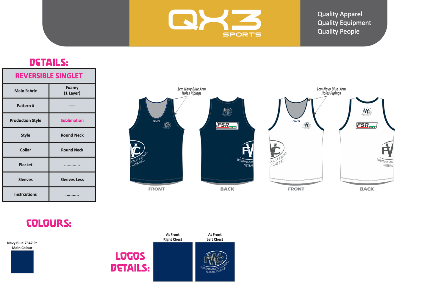 Junior Reversible Singlet Top